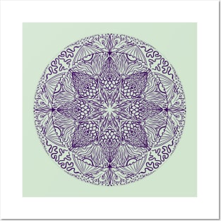 Green Mandala Posters and Art